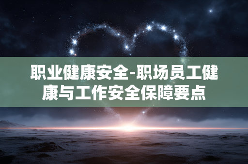 职业健康安全-职场员工健康与工作安全保障要点 职业健康安全-职场员工健康与工作安全保障要点