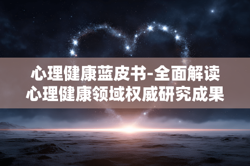 心理健康蓝皮书-全面解读心理健康领域权威研究成果