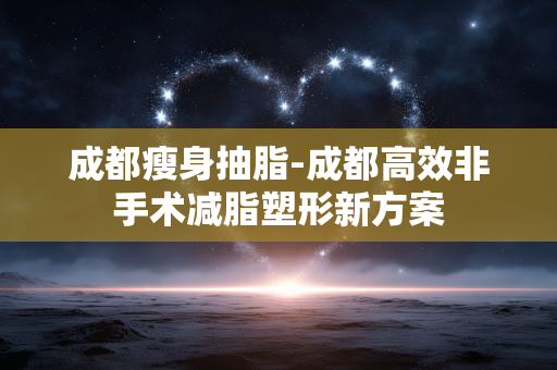 成都瘦身抽脂-成都高效非手术减脂塑形新方案