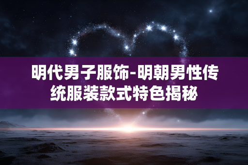 明代男子服饰-明朝男性传统服装款式特色揭秘 明代男子服饰-明朝男性传统服装款式特色揭秘