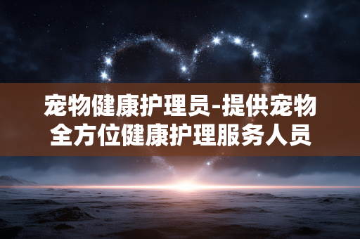 宠物健康护理员-提供宠物全方位健康护理服务人员