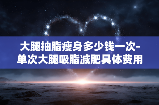 大腿抽脂瘦身多少钱一次-单次大腿吸脂减肥具体费用情况