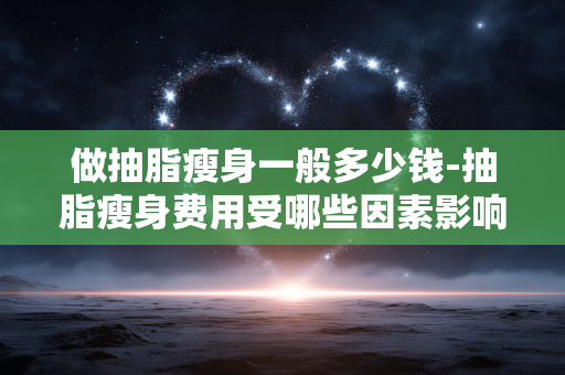 做抽脂瘦身一般多少钱-抽脂瘦身费用受哪些因素影响 做抽脂瘦身一般多少钱-抽脂瘦身费用受哪些因素影响