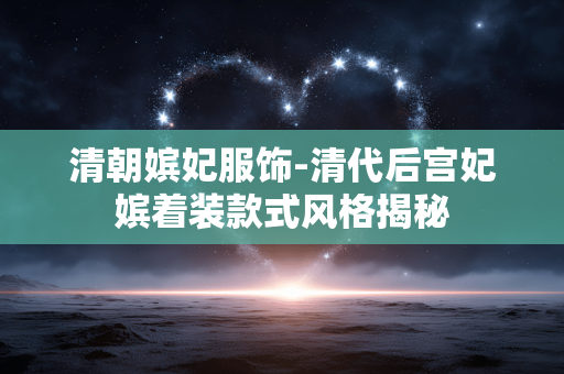 清朝嫔妃服饰-清代后宫妃嫔着装款式风格揭秘