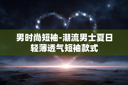 男时尚短袖-潮流男士夏日轻薄透气短袖款式