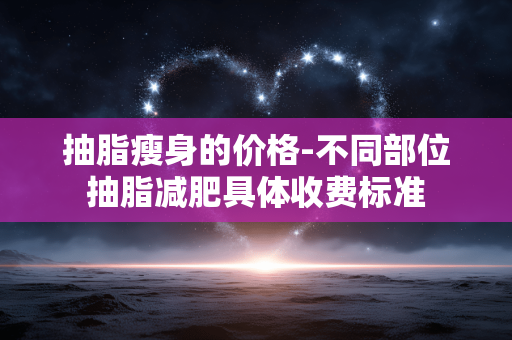 抽脂瘦身的价格-不同部位抽脂减肥具体收费标准