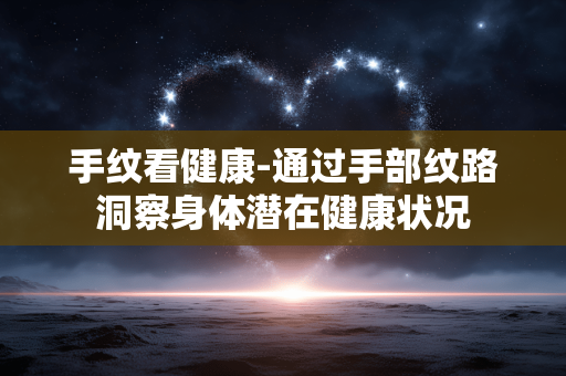 手纹看健康-通过手部纹路洞察身体潜在健康状况