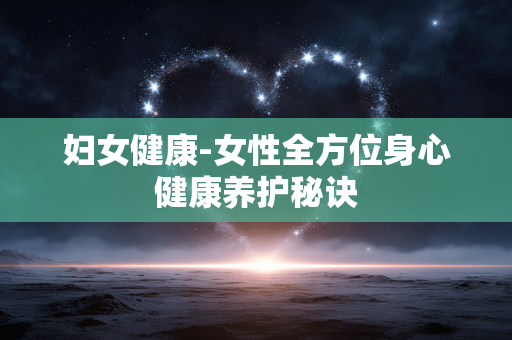 妇女健康-女性全方位身心健康养护秘诀 妇女健康-女性全方位身心健康养护秘诀