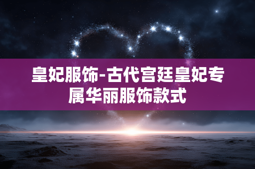 皇妃服饰-古代宫廷皇妃专属华丽服饰款式 皇妃服饰-古代宫廷皇妃专属华丽服饰款式