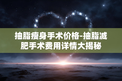 抽脂瘦身手术价格-抽脂减肥手术费用详情大揭秘