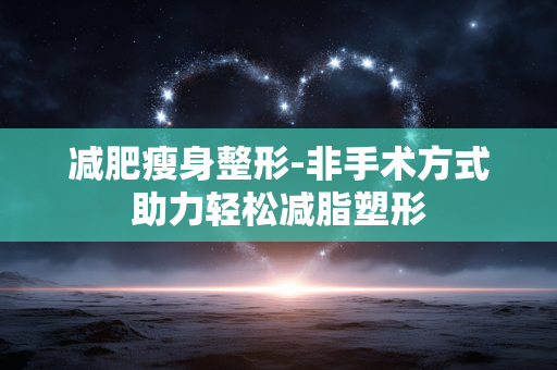 减肥瘦身整形-非手术方式助力轻松减脂塑形 减肥瘦身整形-非手术方式助力轻松减脂塑形