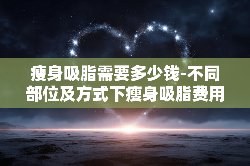 瘦身吸脂需要多少钱-不同部位及方式下瘦身吸脂费用详情