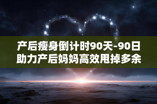 产后瘦身倒计时90天-90日助力产后妈妈高效甩掉多余赘肉