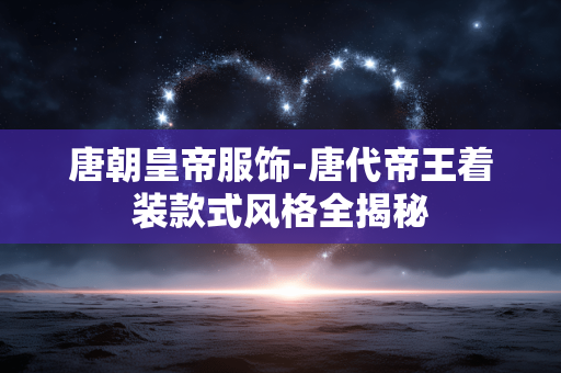 唐朝皇帝服饰-唐代帝王着装款式风格全揭秘 唐朝皇帝服饰-唐代帝王着装款式风格全揭秘