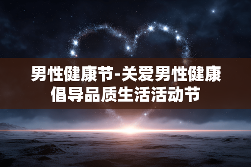 男性健康节-关爱男性健康倡导品质生活活动节