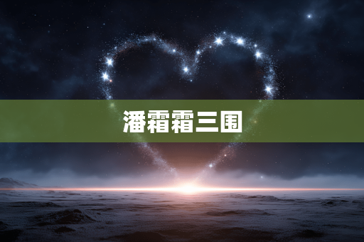 潘霜霜三围