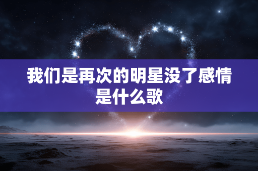 我们是再次的明星没了感情是什么歌