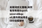 关键词优化策略,如何有效布局"several"提升网站排名-SEO深度解析