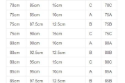文胸尺码对照表标准版，找到你的完美尺寸