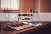 手游拼音是什么意思？