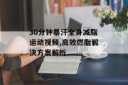 30分钟暴汗全身减脂运动视频,高效燃脂解决方案解析