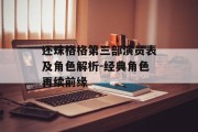 还珠格格第三部演员表及角色解析-经典角色再续前缘