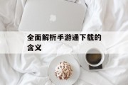 全面解析手游通下载的含义