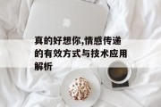 真的好想你,情感传递的有效方式与技术应用解析