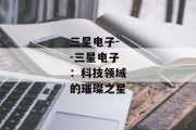 三星电子--三星电子：科技领域的璀璨之星