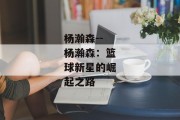 杨瀚森--杨瀚森：篮球新星的崛起之路
