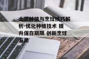 土豆种植与烹饪技巧解析-优化种植技术 提升保存期限 创新烹饪方法