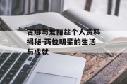 吉娜与爱丽丝个人资料揭秘-两位明星的生活与成就
