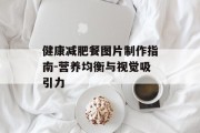 健康减肥餐图片制作指南-营养均衡与视觉吸引力