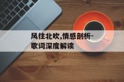 风往北吹,情感剖析-歌词深度解读