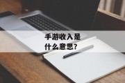 手游收入是什么意思？