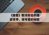 《雨爱》歌词背后的情感世界，探寻爱的秘密
