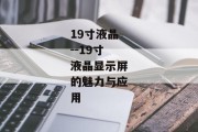19寸液晶--19寸液晶显示屏的魅力与应用
