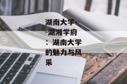 湖南大学--湖湘学府：湖南大学的魅力与风采