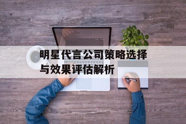 明星代言公司策略选择与效果评估解析 明星代言公司策略选择与效果评估解析