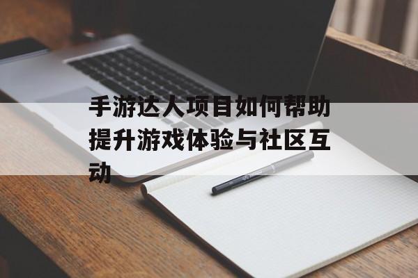 手游达人项目如何帮助提升游戏体验与社区互动