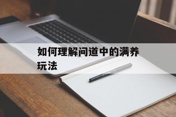 如何理解问道中的满养玩法